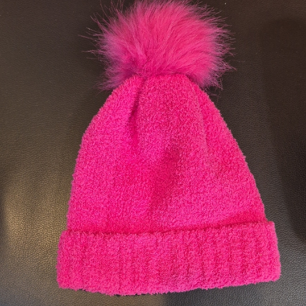 Lilly Pulitzer Bright Pink Pom Pom Beanie - Picture 2 of 3